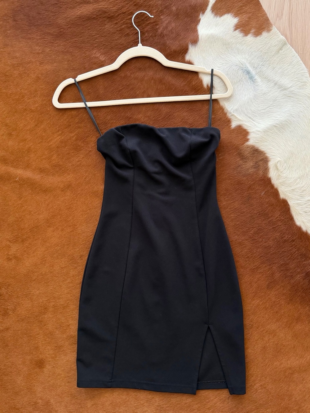 Black strapless mini dress size XS